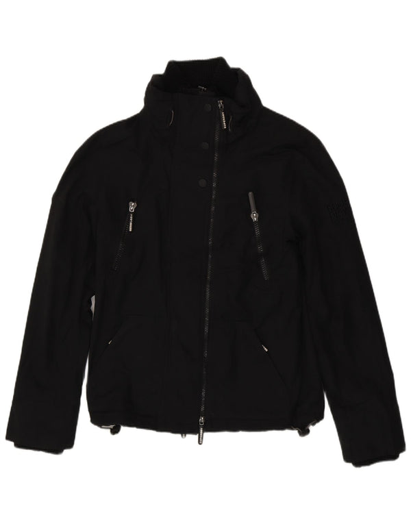 Superdry Veste coupe-vent surdimensionnée Windattacker pour femme UK 10 Small Noir