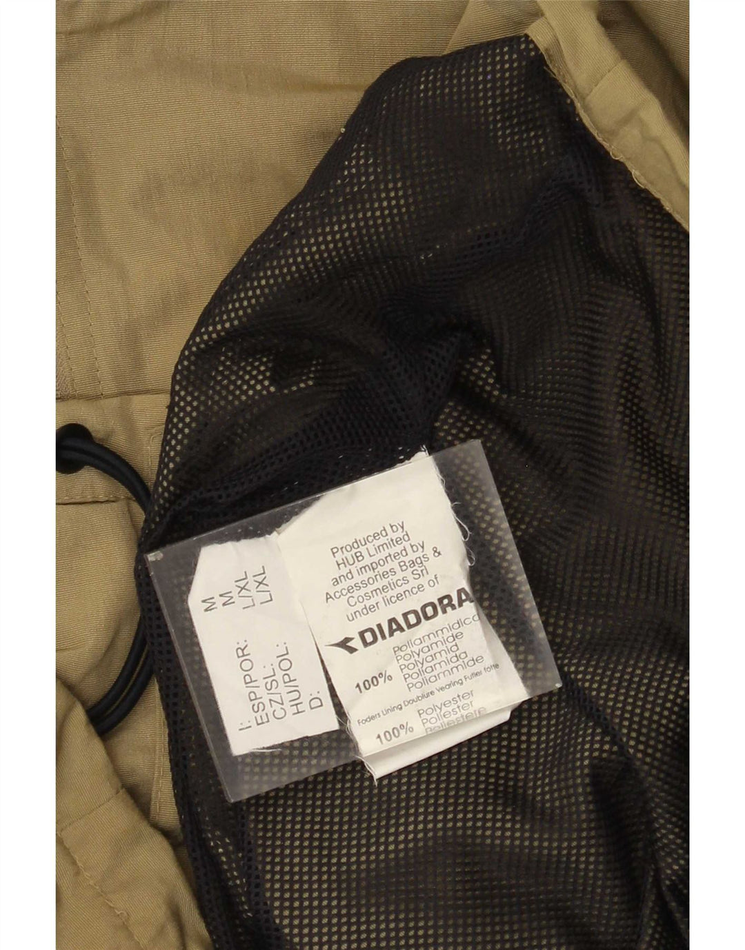 Diadora Veste de Pluie Homme UK 38 Medium Kaki Polyamide