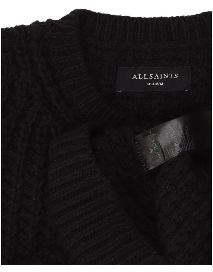 All Saints Pull Col Rond Homme Noir Moyen Coton