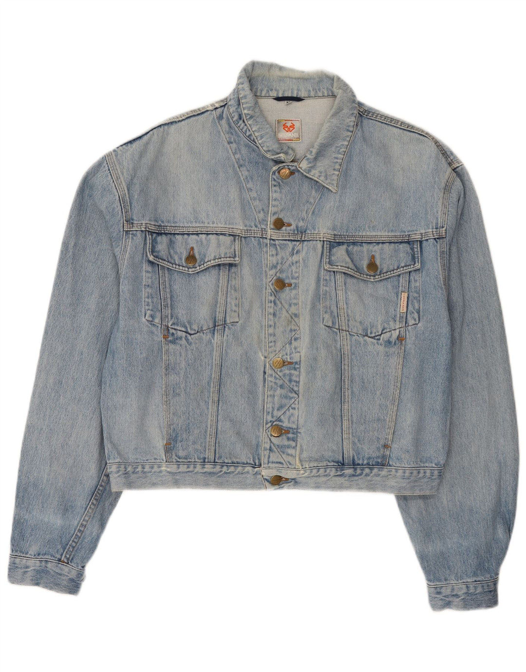 Stefanel Veste en Jean Femme UK 18 XL Bleu Coton