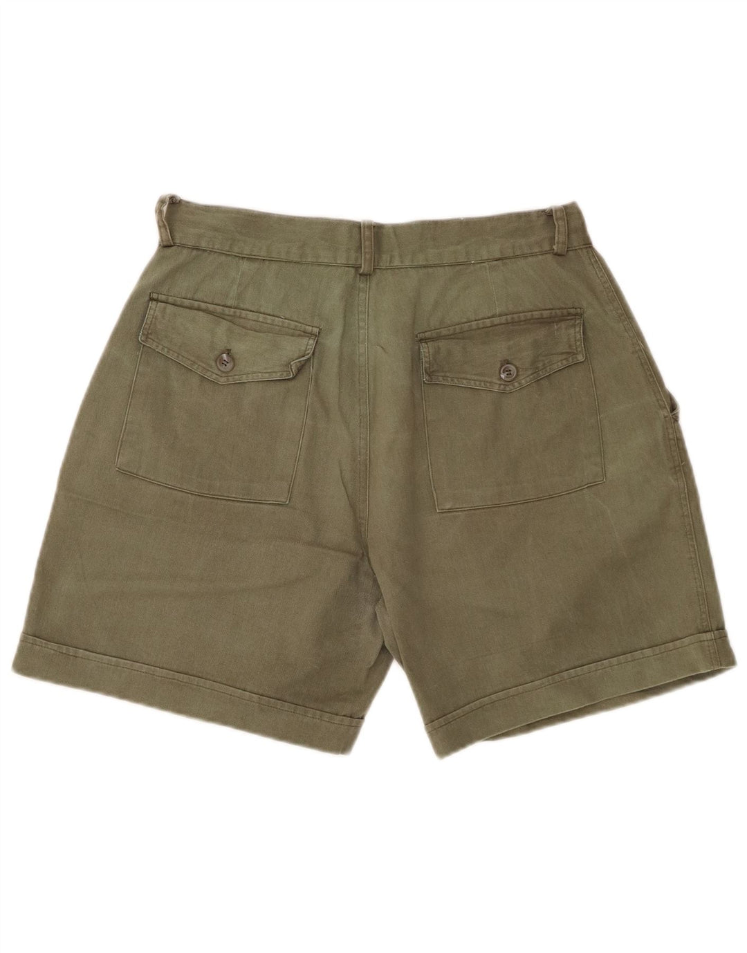VINTAGE Short Chino Pegged Femme W28 Coton Kaki Moyen
