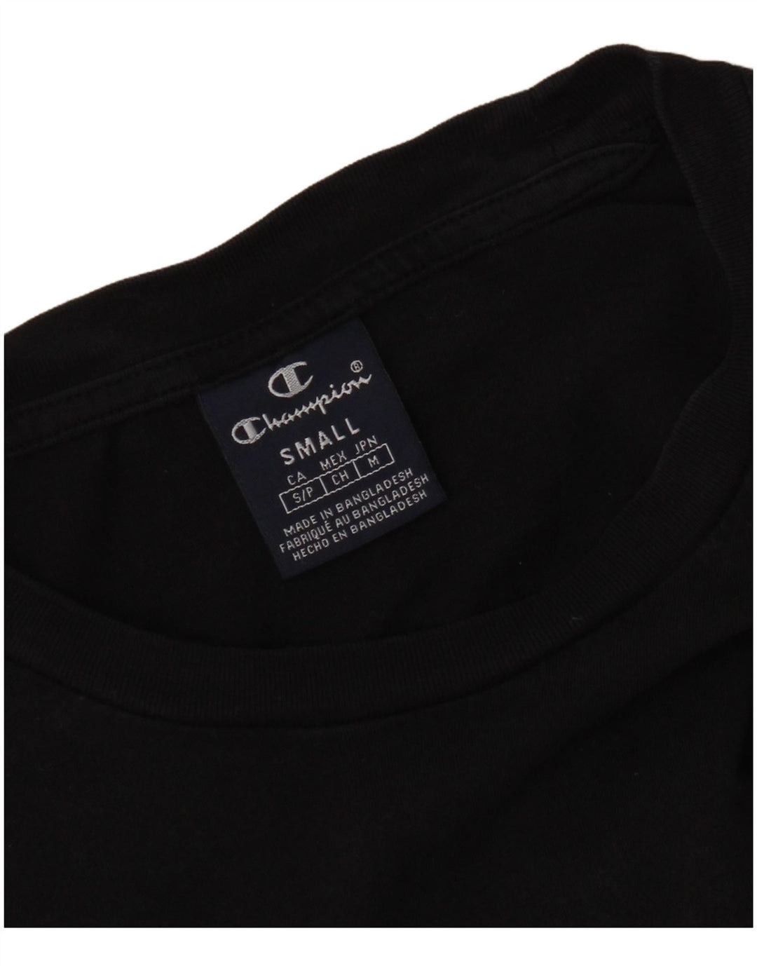 Champion T-Shirt Femme UK 10 Petit Noir