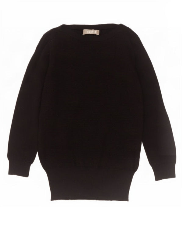 Oasis Pull à manches 3/4 et col bateau pour femme UK 4 XS en laine noire
