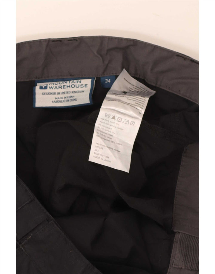 Mountain Warehouse Pantalon Cargo Homme W34 L32 Noir Polyester