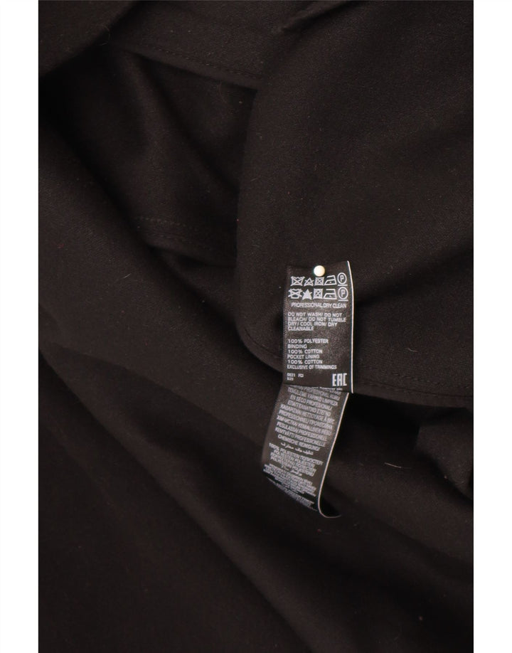 Marks & Spencer Manteau à capuche pour femme avec lien sur le devant UK 18 XL Noir Polyester