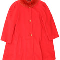 vintage Femme Overcoat Overcoat IT 44 Laine Rouge Moyenne