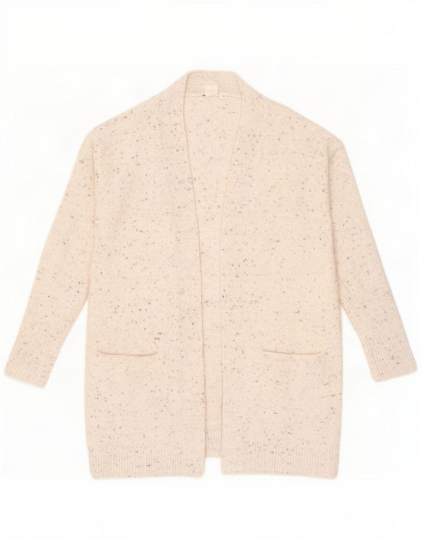 Gap Cardigan ouvert surdimensionné pour femme UK 6 XS en coton moucheté blanc