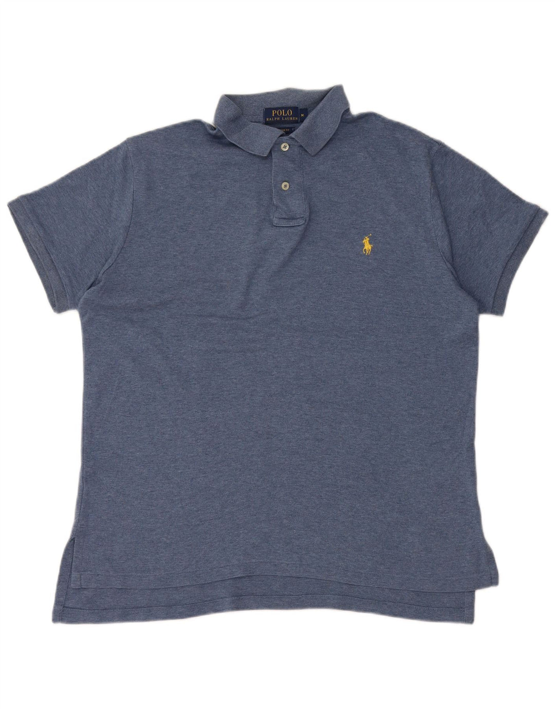 POLO RALPH LAUREN Polo Homme Coupe Sur Mesure Bleu Moyen Coton