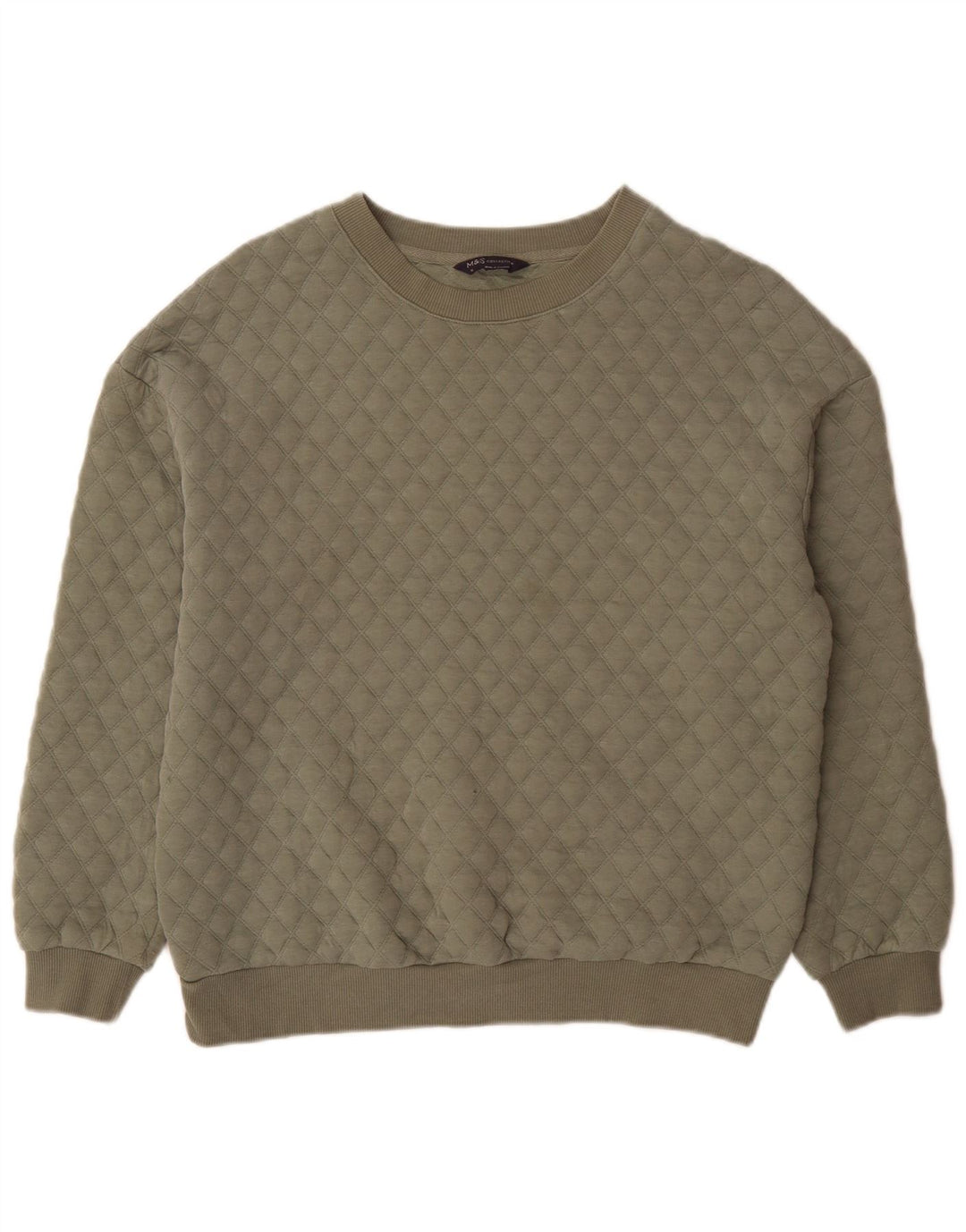 Marks & Spencer Pull-over surdimensionné pour femme UK 12 Kaki moyen