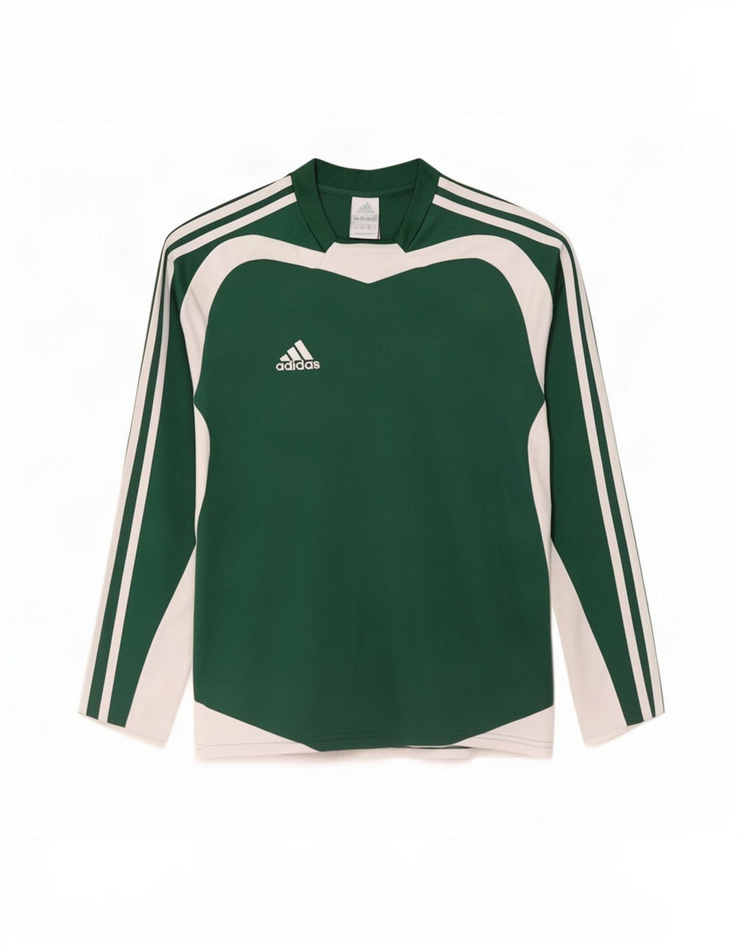 Adidas Hommes Climalite Haut à manches longues Petit Vert Colorblock Polyester