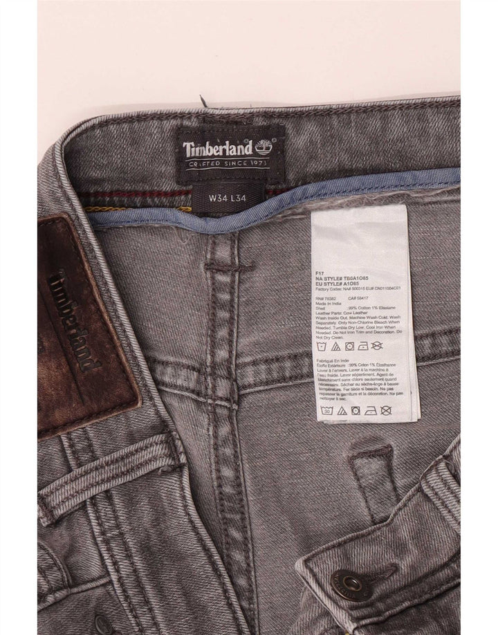 Timberland Jean droit régulier W34 L30 pour homme en coton gris