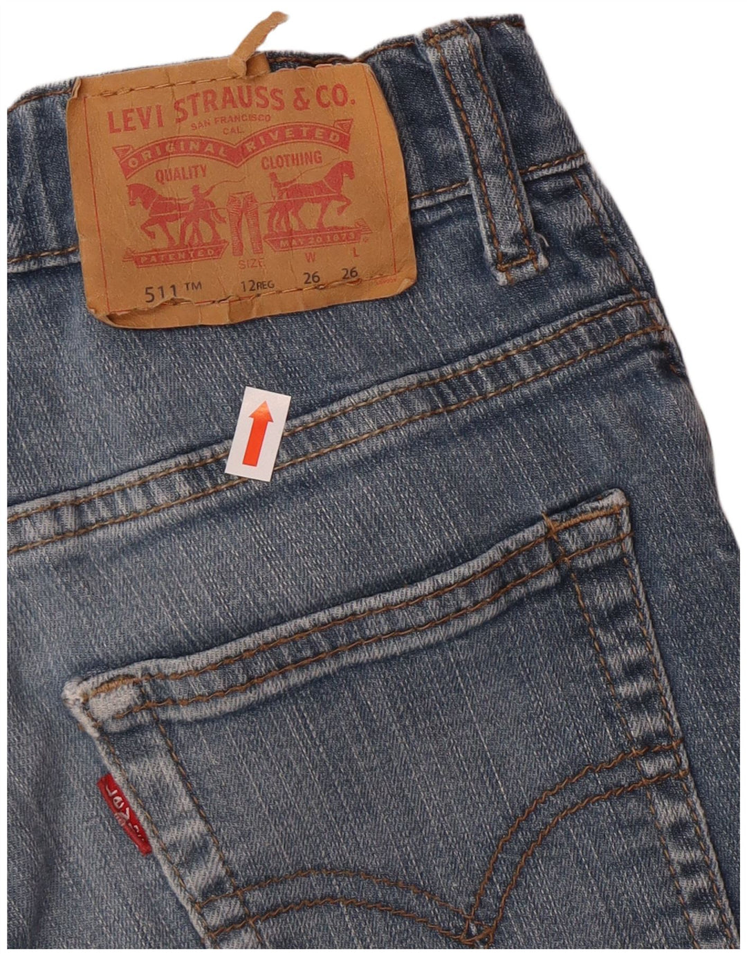 Levi's Garçon 511 Slim Jean 11-12 ans W26 L26 Bleu Coton Classique
