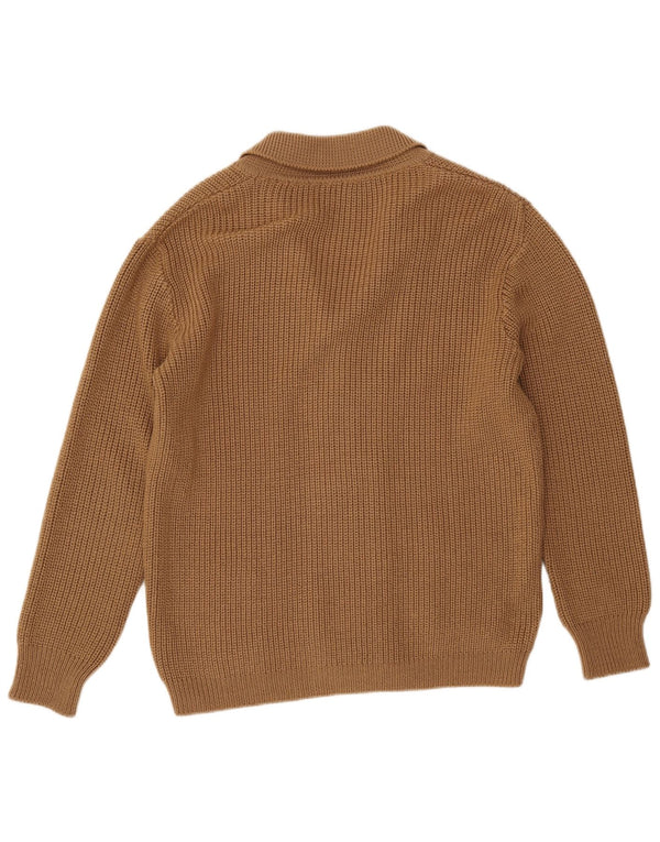 vintage Mens Cardigan Sweater EU 54 XL Kaki Acrylique
