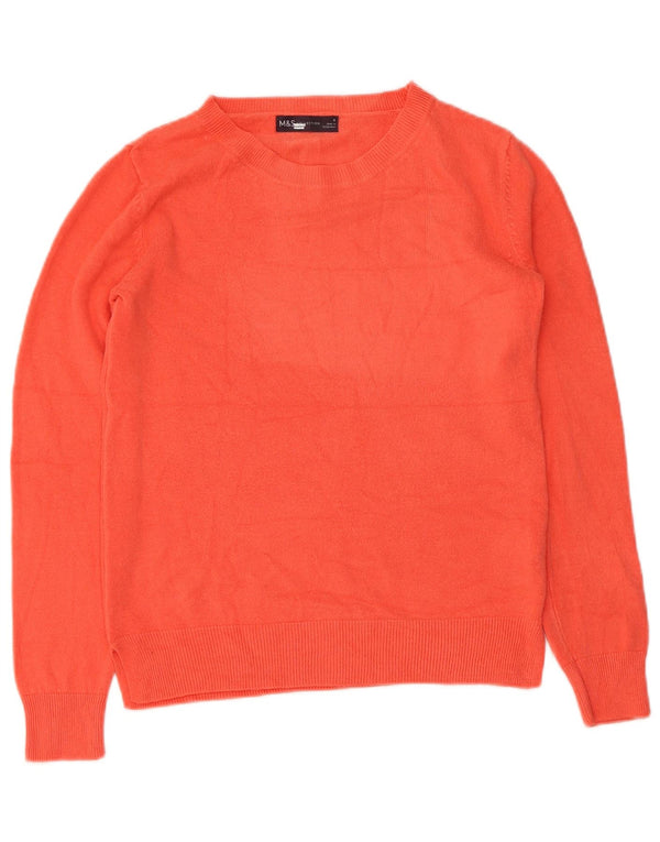 Marks & Spencer Pull col bateau pour femme UK 8 Small Orange Acrylique