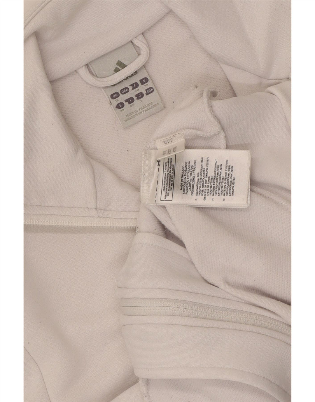 Adidas Veste de survêtement pour femme UK 12 Medium Blanc Polyester