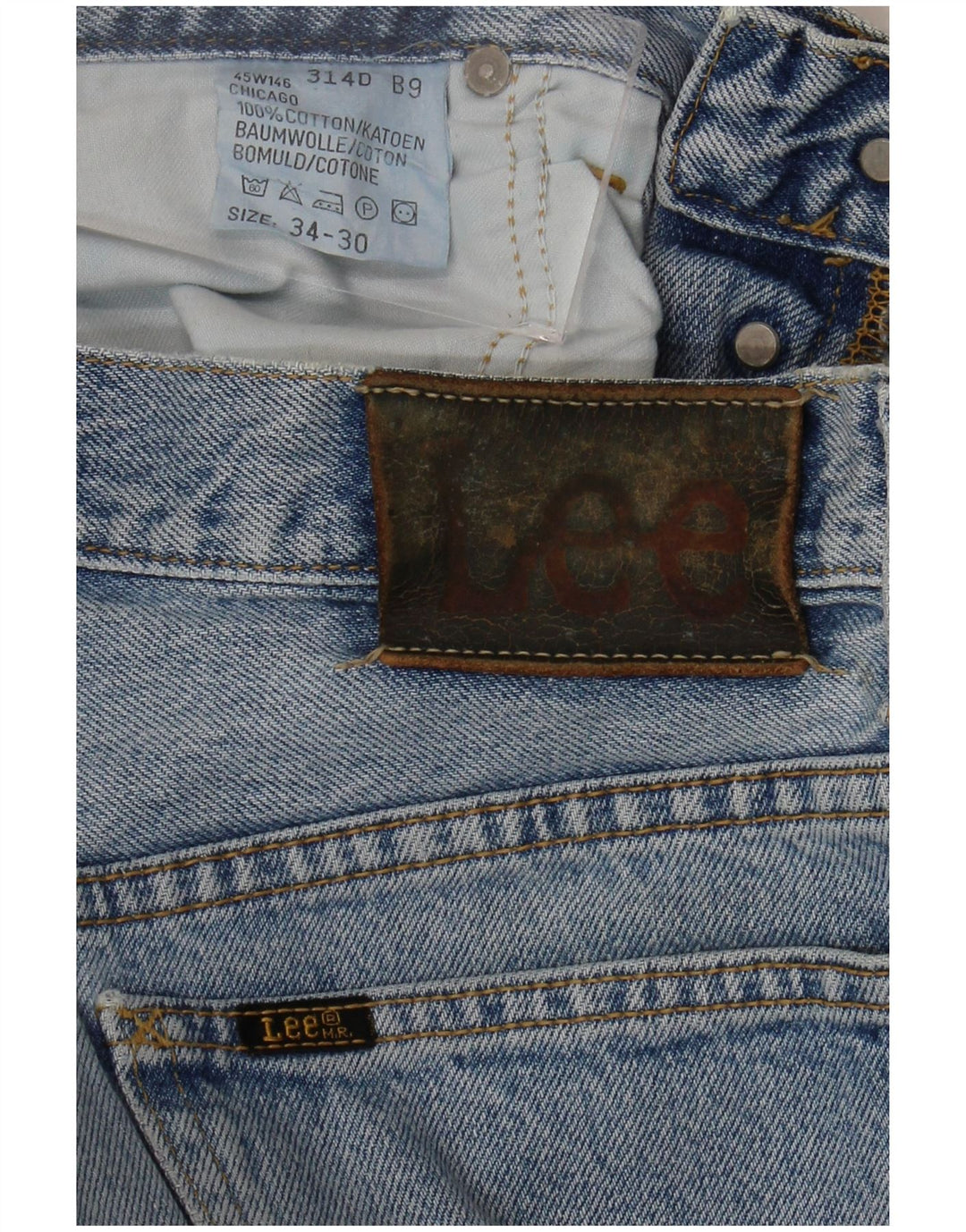 Lee Jean droit homme W34 L30 bleu coton