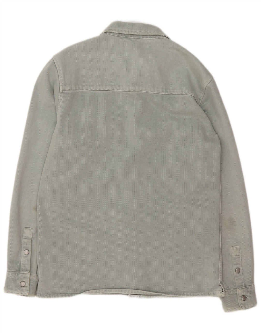Zara Homme Chemise En Jean Coupe Décontractée Petit Coton Vert