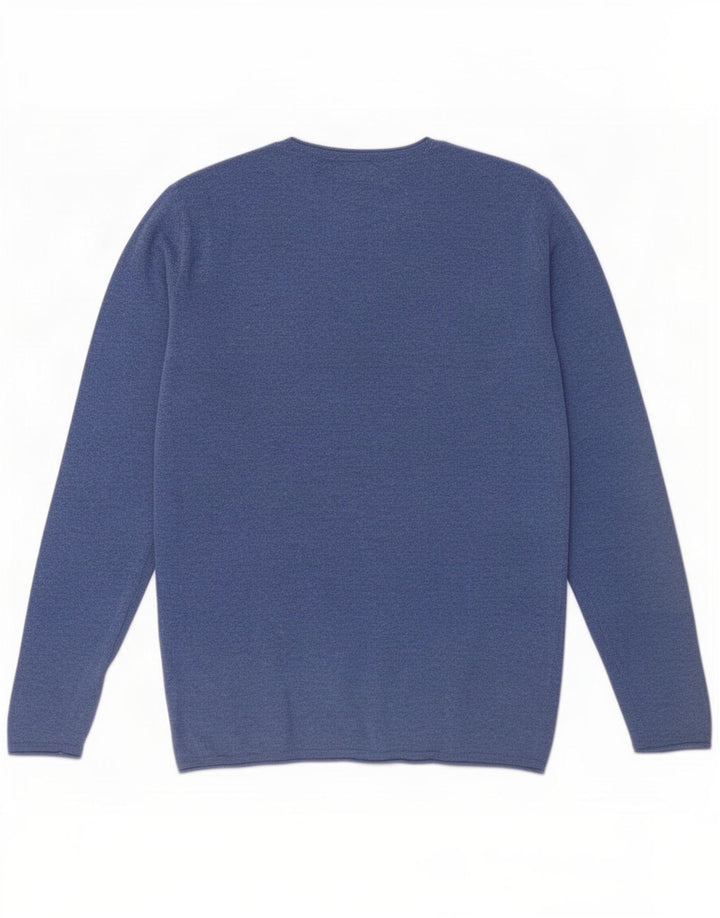 Zara Pull Col Ras Du Cou Homme Bleu Moyen
