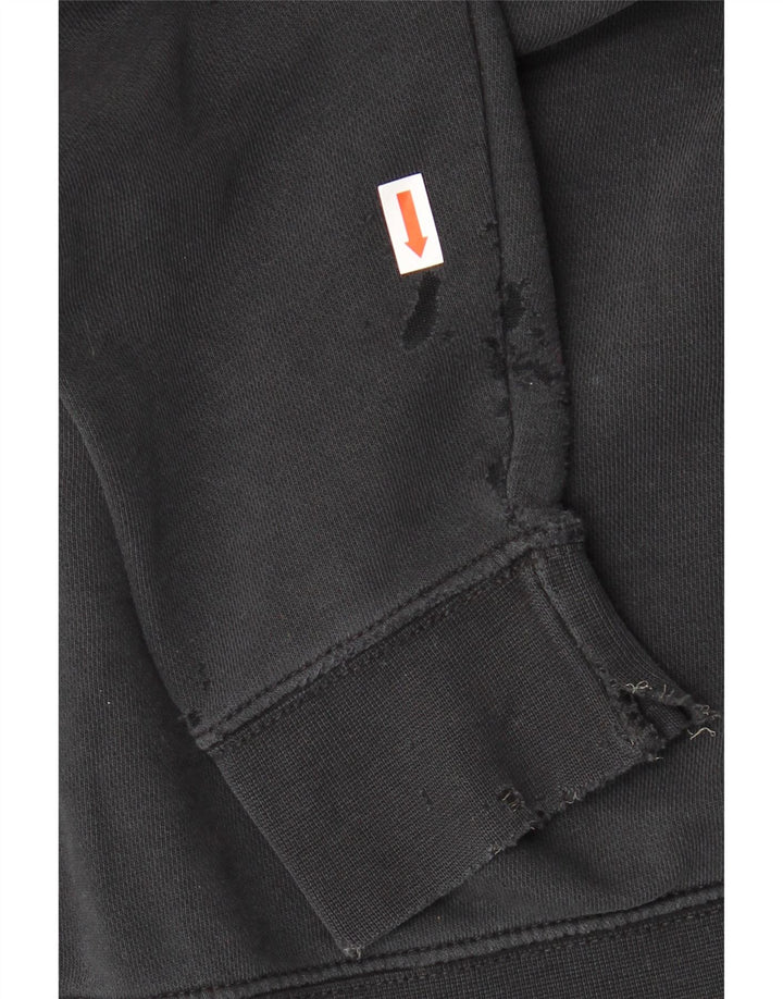 NIKE Pull à capuche pour femme UK 14 en coton noir moyen