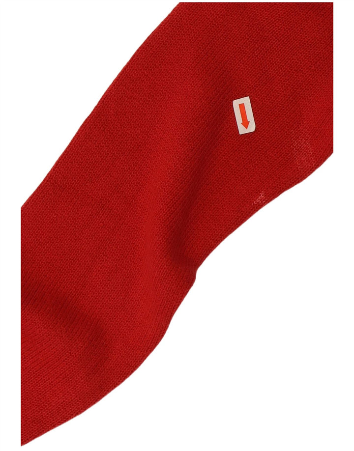 Zara Pull col roulé pour femme UK 14 Coton rouge moyen