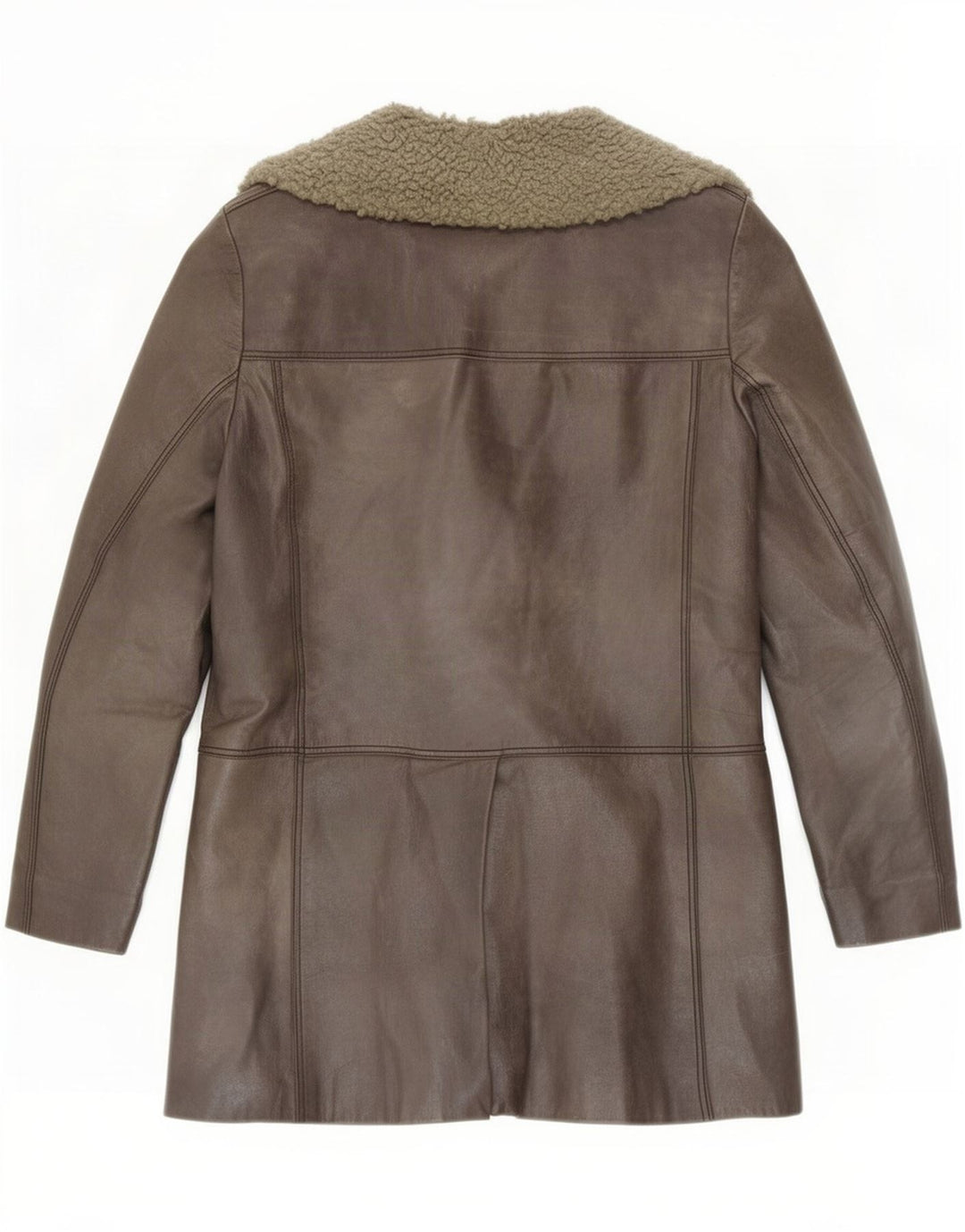 veste shearling femme vintage UK 10 Petit Gris