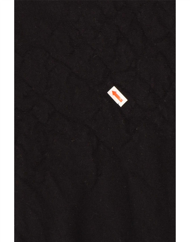 Tommy Hilfiger Pull à col rond pour homme en laine noire