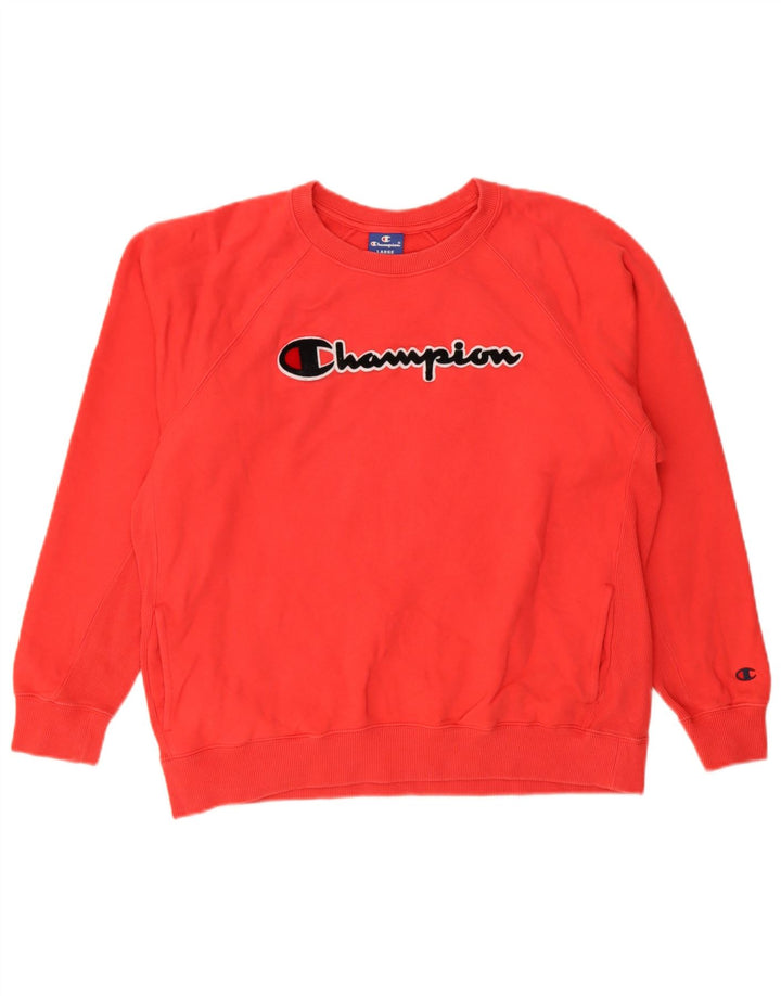 Champion Sweat-shirt graphique pour homme en coton rouge Taille L