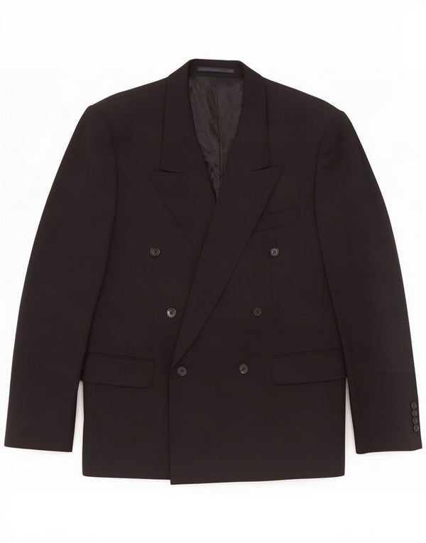 Pierre Cardin Veste blazer double boutonnage pour homme UK 40 Large Bleu Marine Laine