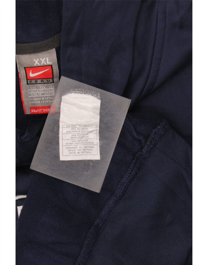 Nike Pull à capuche graphique pour homme UK 50/52 2XL Bleu marine Polyester