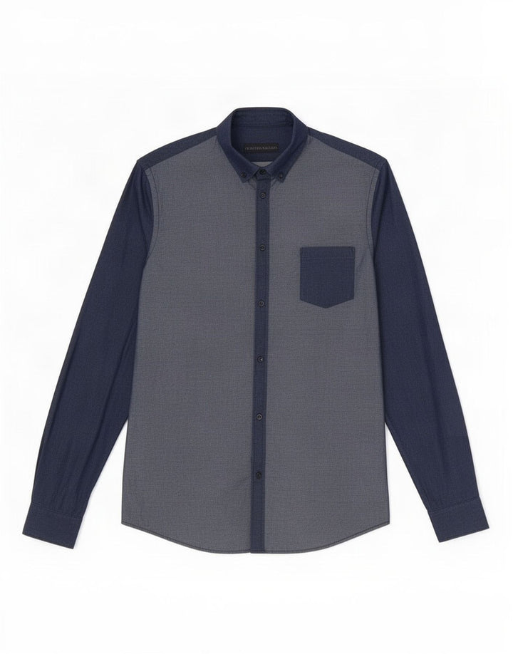 Trussardi Chemise Homme Taille 40 Bleu Marine Moyen Coton