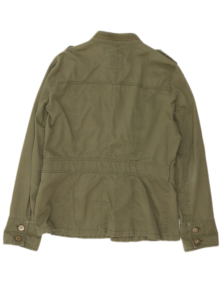 Gap Veste Militaire Femme UK 14 Moyen Kaki Coton