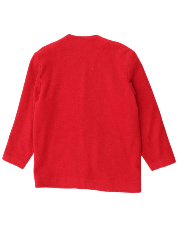 A.Wear Veste Blazer 3 Boutons Femme UK 12 Laine Rouge Moyen