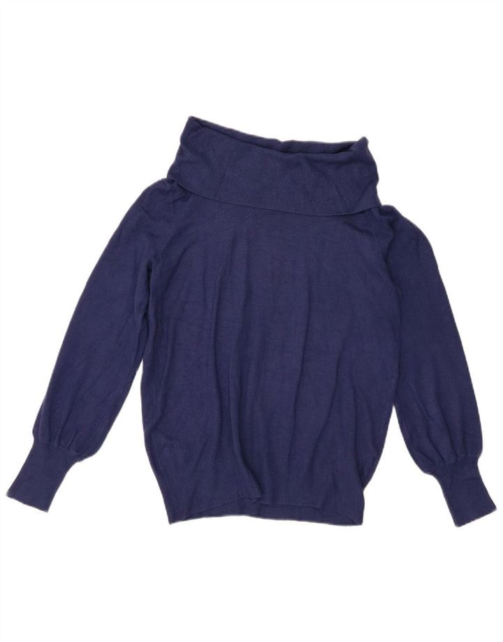 Marks & Spencer Pull col roulé pour femme UK 12 Bleu marine moyen