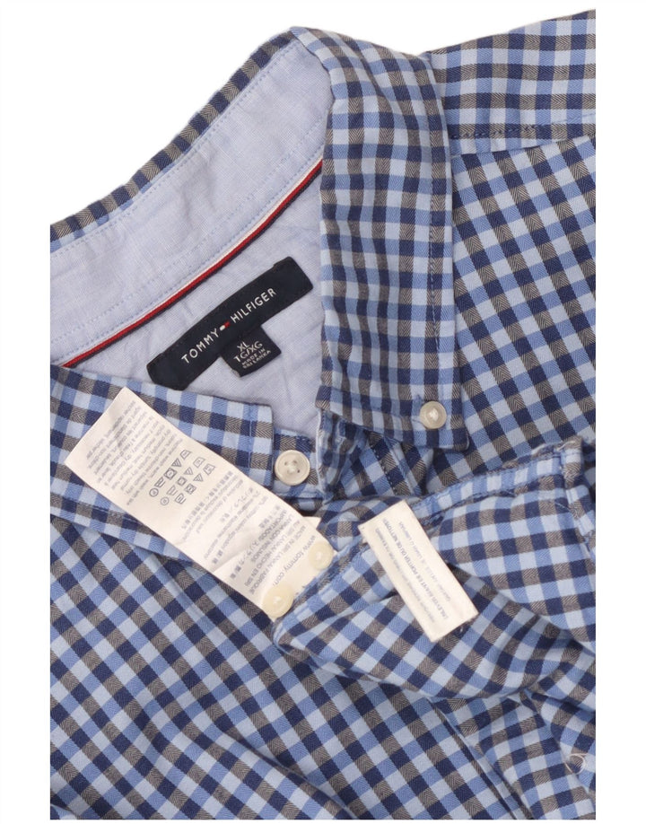 Tommy Hilfiger Chemise Homme XL Bleu Vichy Coton