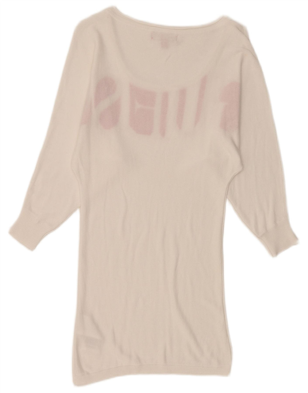 GUESS Robe pull graphique à manches 3/4 pour femme UK 6 XS Viscose blanche
