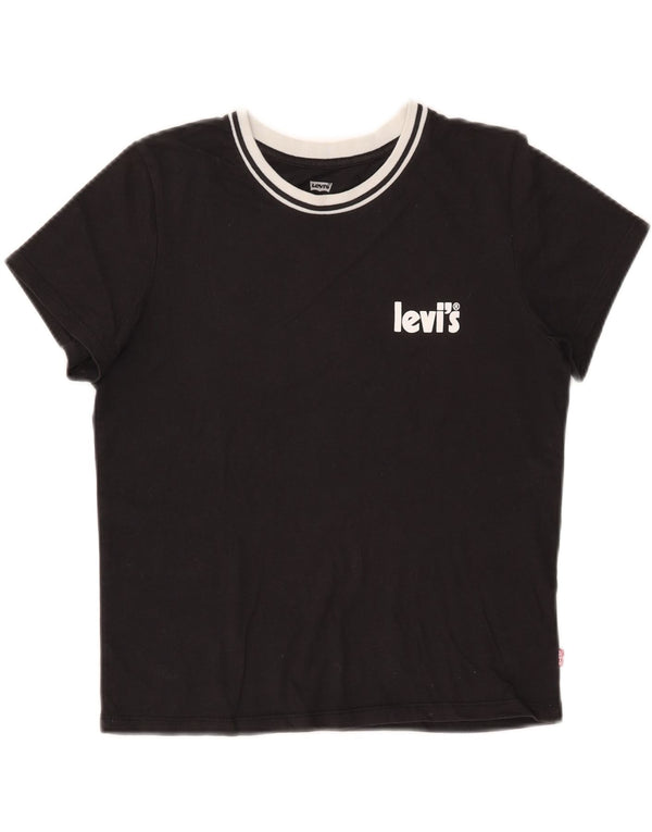 LEVI'S T-Shirt Femme UK 6 XS Noir