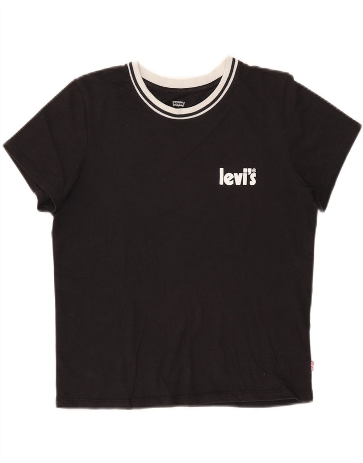 LEVI'S T-Shirt Femme UK 6 XS Noir