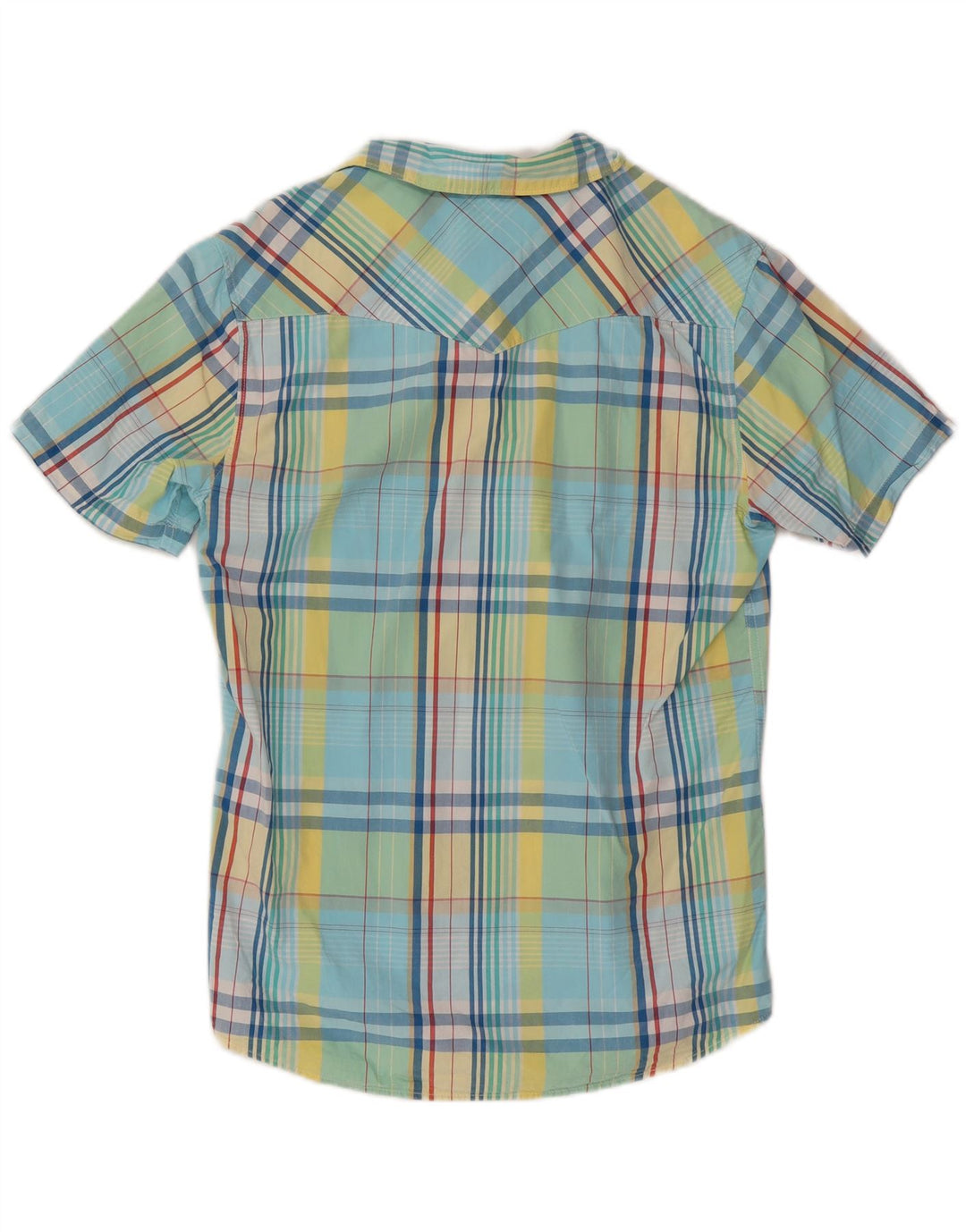 Levi's Chemise à Manches Courtes Modern Fit Homme Bleu Moyen Carreaux Coton