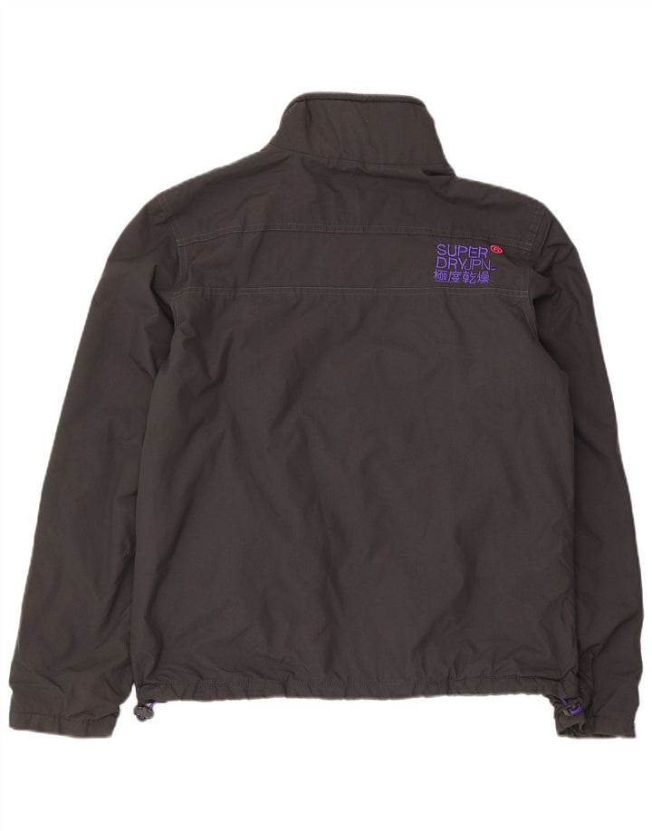 Superdry Veste coupe-vent graphique The Windhiker pour femme UK 14 Large Gris
