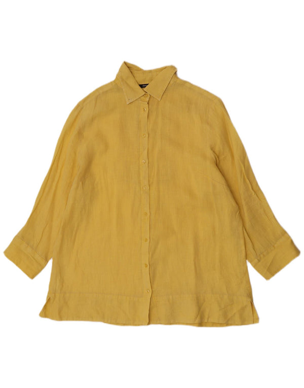 ELENA MIRO Chemise surdimensionnée à manches 3/4 pour femme UK 18 XL Jaune