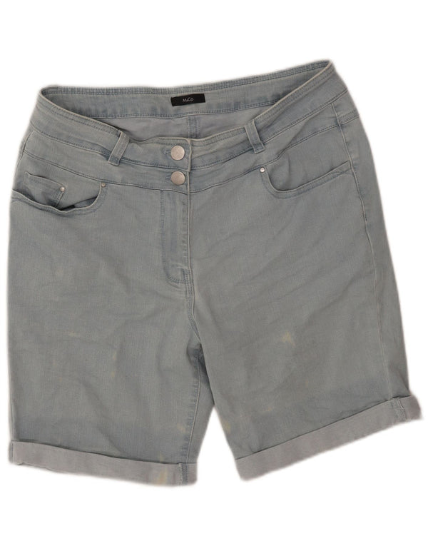 MAX & CO. Short en jean pour femme UK 14 Large W32 Bleu Coton