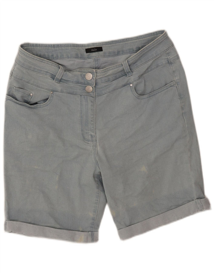 MAX & CO. Short en jean pour femme UK 14 Large W32 Bleu Coton