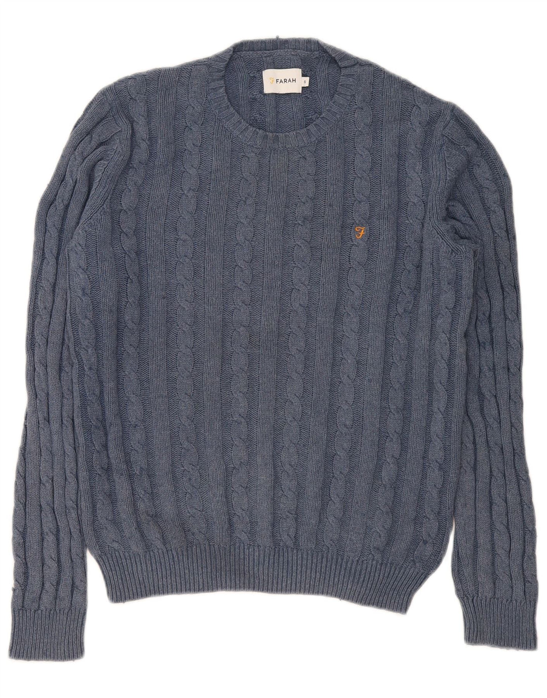 Farah Pull à col rond pour homme en coton bleu marine Petit