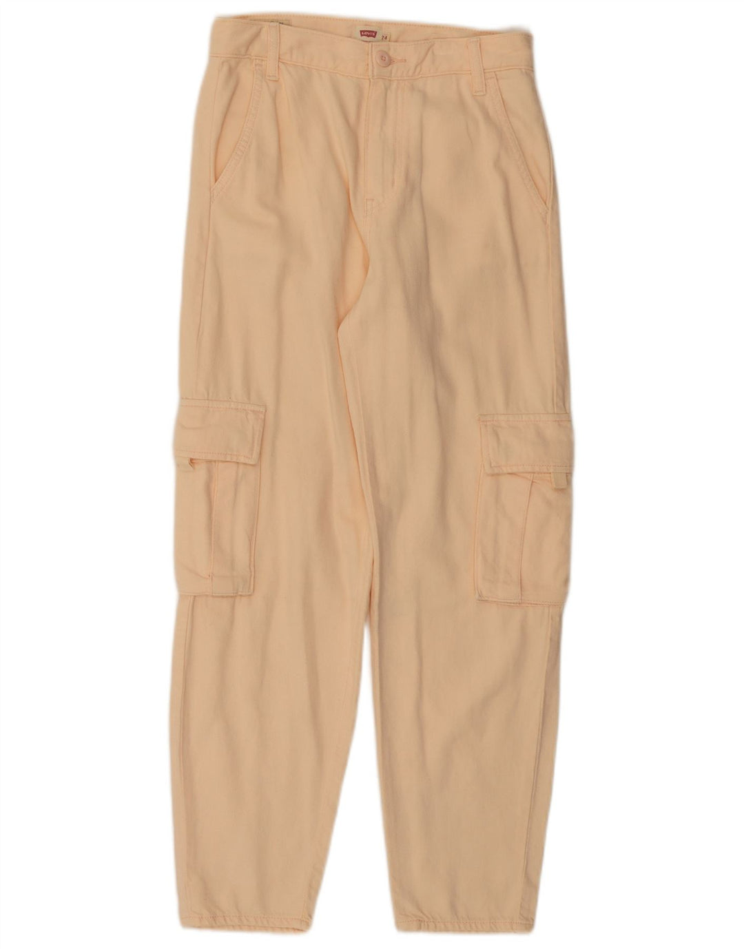 LEVI'S Pantalon Cargo Fuselé Taille Haute Femme W24 L28 Coton Rose