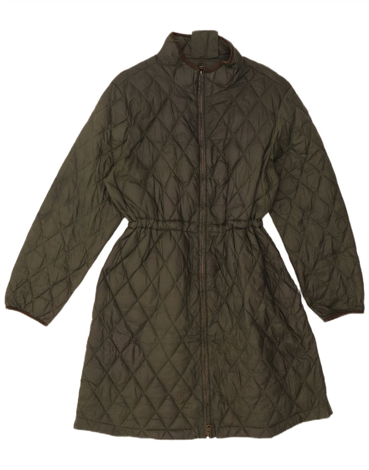 Marks & Spencer Manteau matelassé matelassé pour femme UK 18 XL Kaki Polyamide