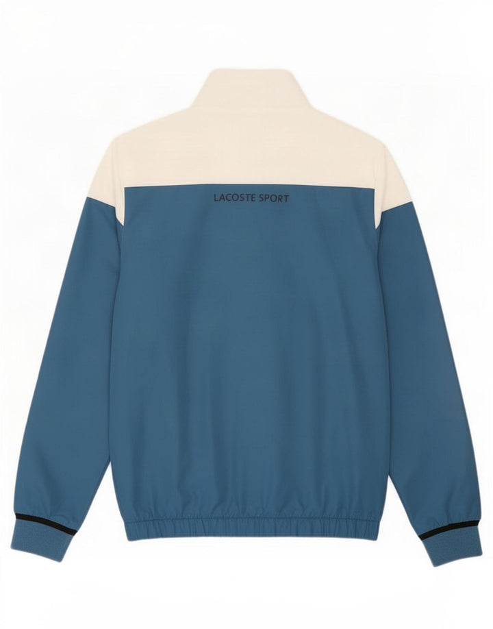 Lacoste Veste de survêtement graphique pour homme Taille 3 Petit Bleu Colorblock