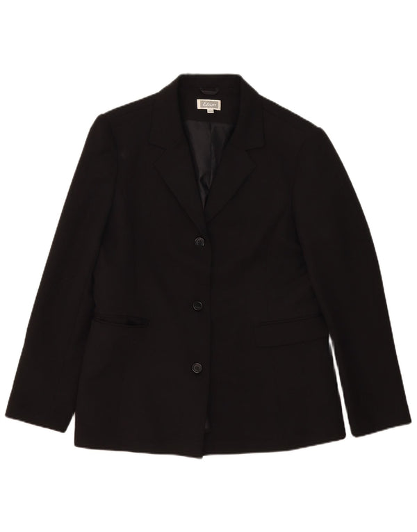 Etam Veste Blazer 3 Boutons Femme UK 16 Large Noir Polyester