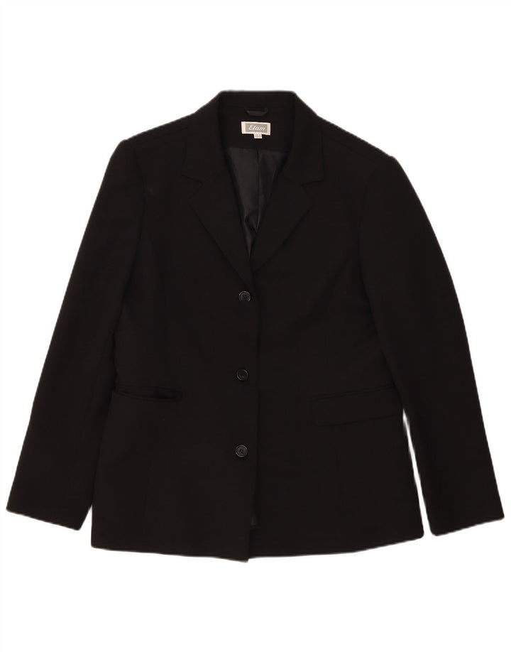 Etam Veste Blazer 3 Boutons Femme UK 16 Large Noir Polyester