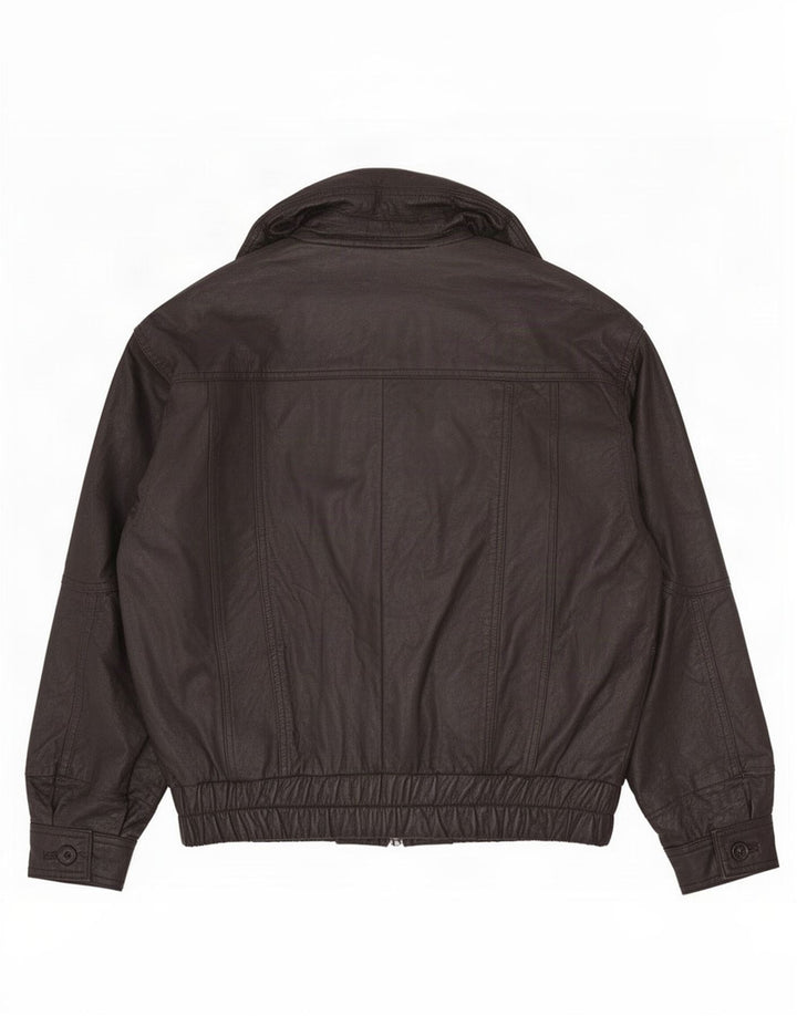 Milan Veste en cuir pour homme UK 40 Large Noir