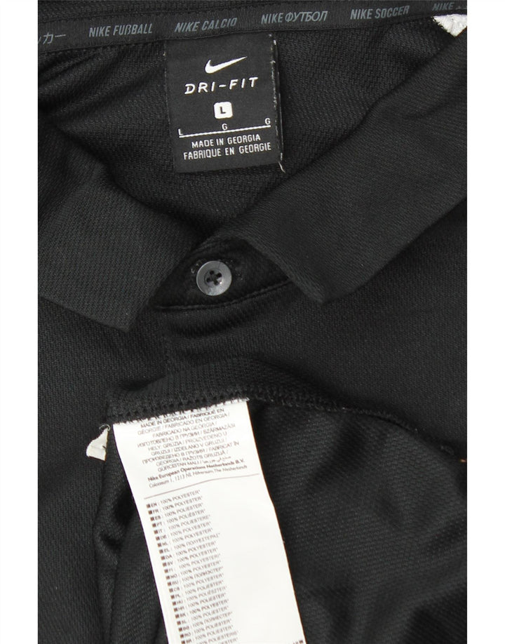 Nike Polo graphique Dri Fit pour homme, grand modèle en polyester color block noir